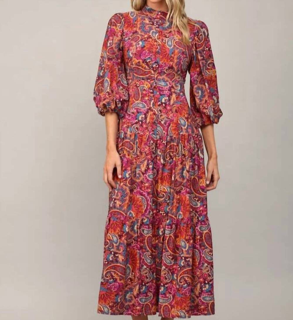 NEW FATE rebecca maxi dress in plum